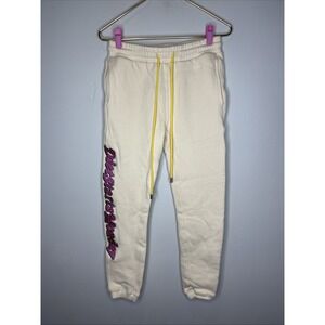 New Men Diet Starts Monday Yellow Cotton Jogger Sweatpant Small S